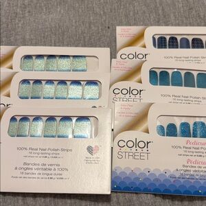 Color Street Aqua and Teal Nail Strips